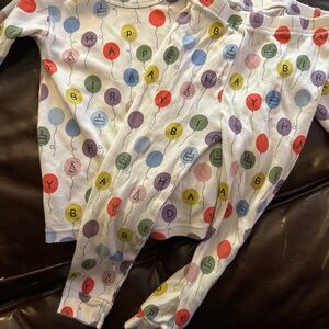 Colorful Kids Pajamas with Birthday Balloon Print